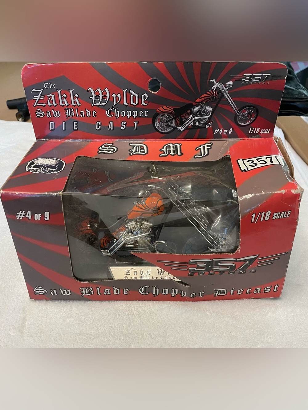 Rare Zakk Wylde Saw Blade BLS Chopper Diecast 357 Customs 1/18 BLS #4 of 9.